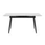 Syla Extendable Dining Table 1.3m-1.6m - Marble White (Sintered Stone) - 2