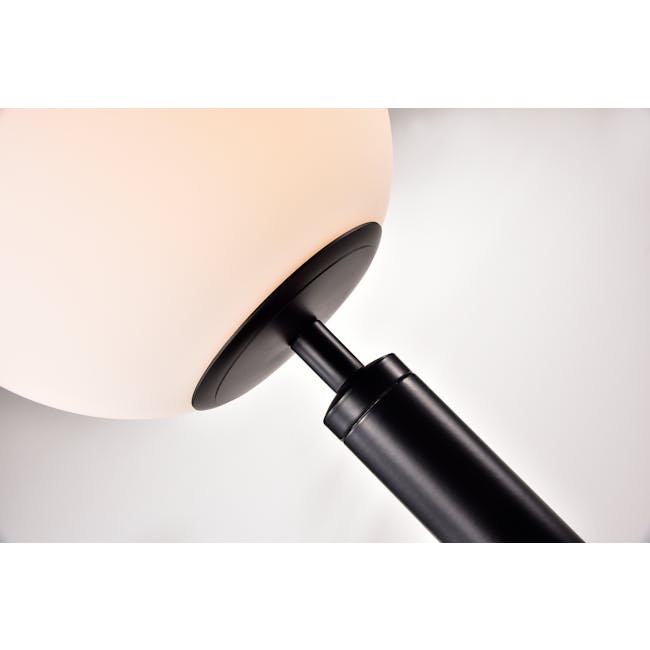 Hilda Table Lamp - Black - 9 - Modern lamp with sleek design, beige lampshade, black arm, minimalist aesthetic, soft