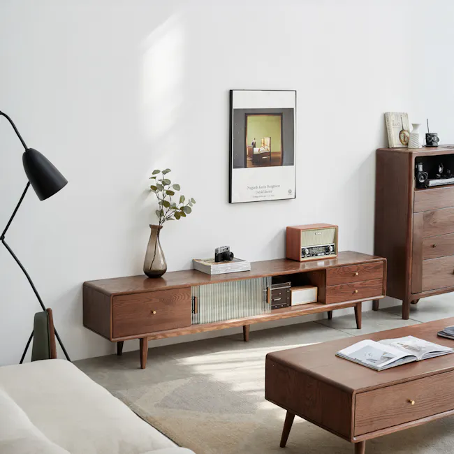 Lucia TV Console 2m - 16 - modern living room, minimalist decor, wooden furniture, contemporary design, natural light