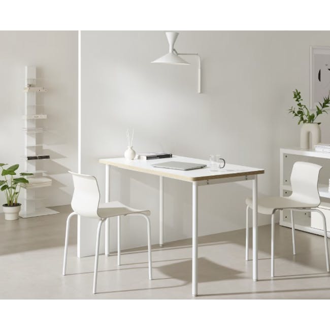 Dawn Dining Chair - Oatmeal, White - 7