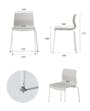 Dawn Dining Chair - Oatmeal, White - 11