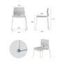Dawn Dining Chair - Oatmeal, White - 11