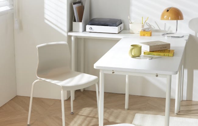 Dawn Dining Chair - Oatmeal, White - 3