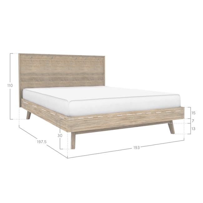 Leland King Bed with 2 Leland Twin Drawer Bedside Tables - 6