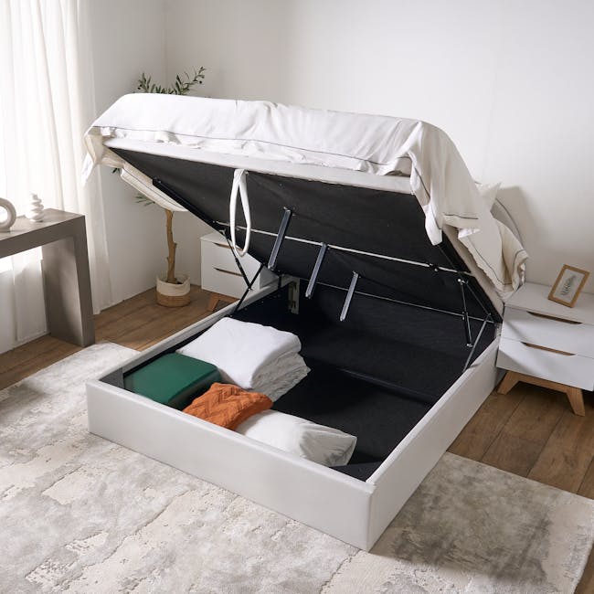 Aspen Super Single Storage Bed - Ivory (Pet Friendly) - 5