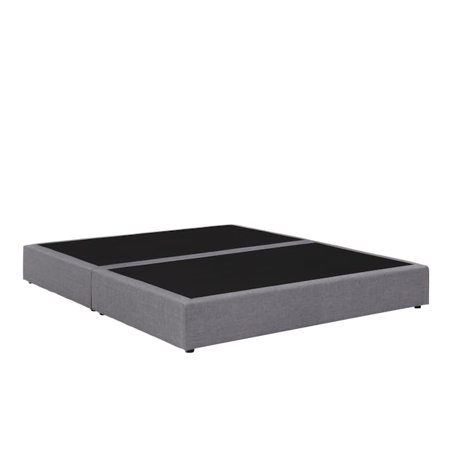 ESSENTIALS Queen Box Bed - Grey (Fabric) - 2