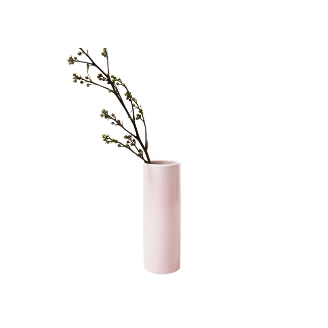 Nordic Matte Vase Medium Straight Cylinder - Dusty Pink - 0