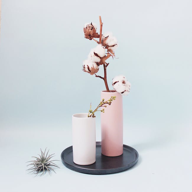 Nordic Matte Vase Medium Straight Cylinder - Dusty Pink - 1