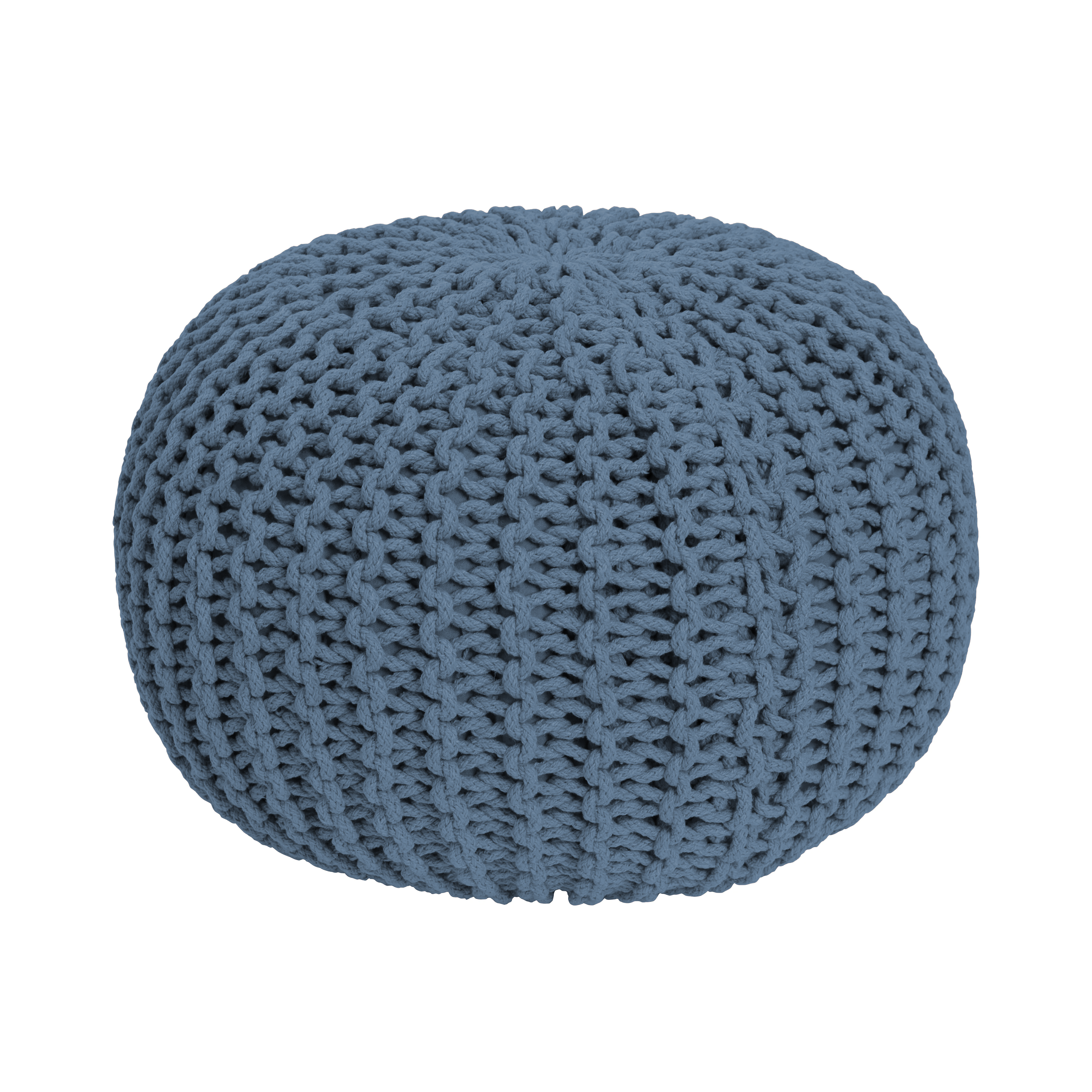 Moana Knitted Pouf - Cobalt Blue (Singla Home)