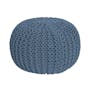 Moana Knitted Pouf - Cobalt Blue - 0