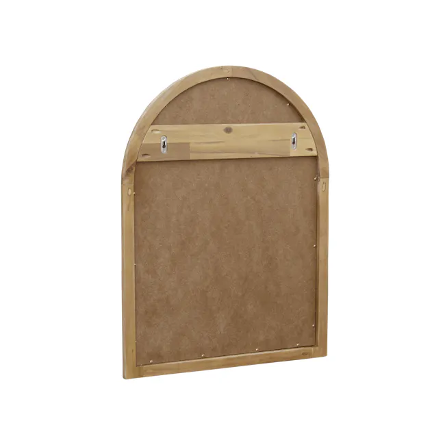 Catania Wall Mirror - 5 - Wooden frame, corkboard, arched top, metal fasteners, wooden hardware, natural wood, rustic