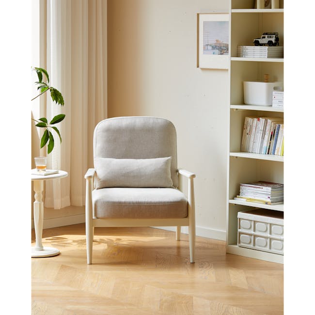 Wynn Lounge Chair - White Wash - 30