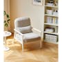Wynn Lounge Chair with Ottoman - White Wash - 60