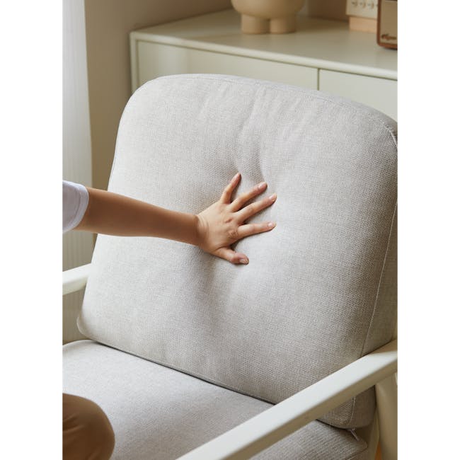 Wynn Lounge Chair with Ottoman - White Wash - 70