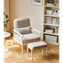 Wynn Lounge Chair with Ottoman - White Wash - 80