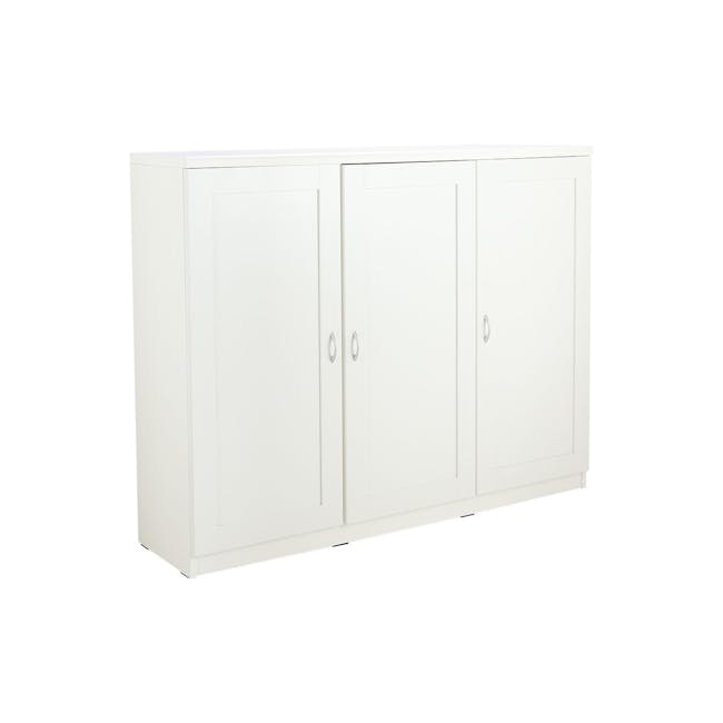 Tomos Shoe Cabinet 1.4m - White - 0