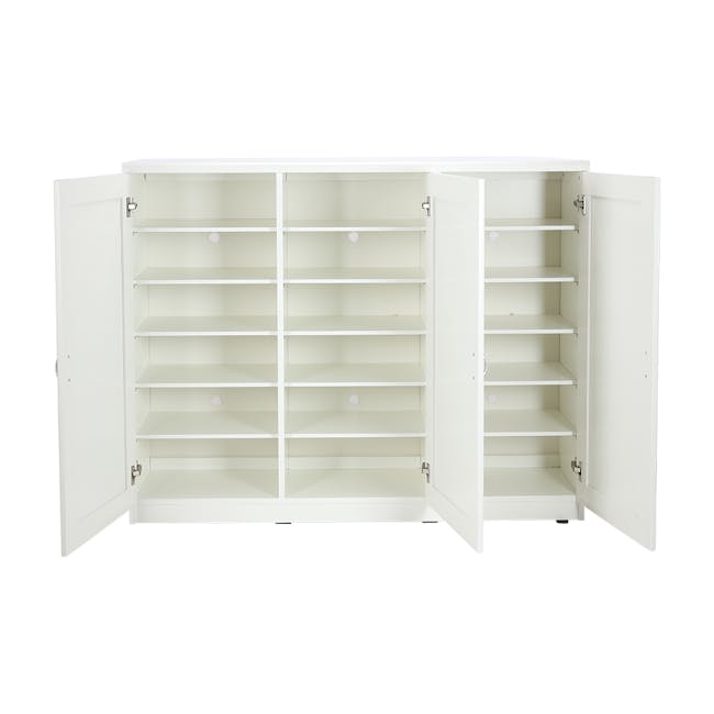 Tomos Shoe Cabinet 1.4m - White - 1