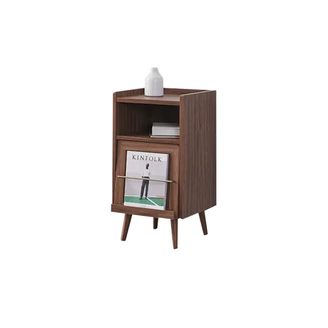 Jael Bedside Table - Walnut - 1