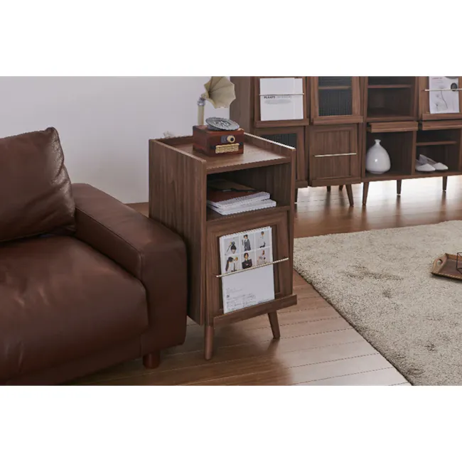 Jael Bedside Table - Walnut - 3