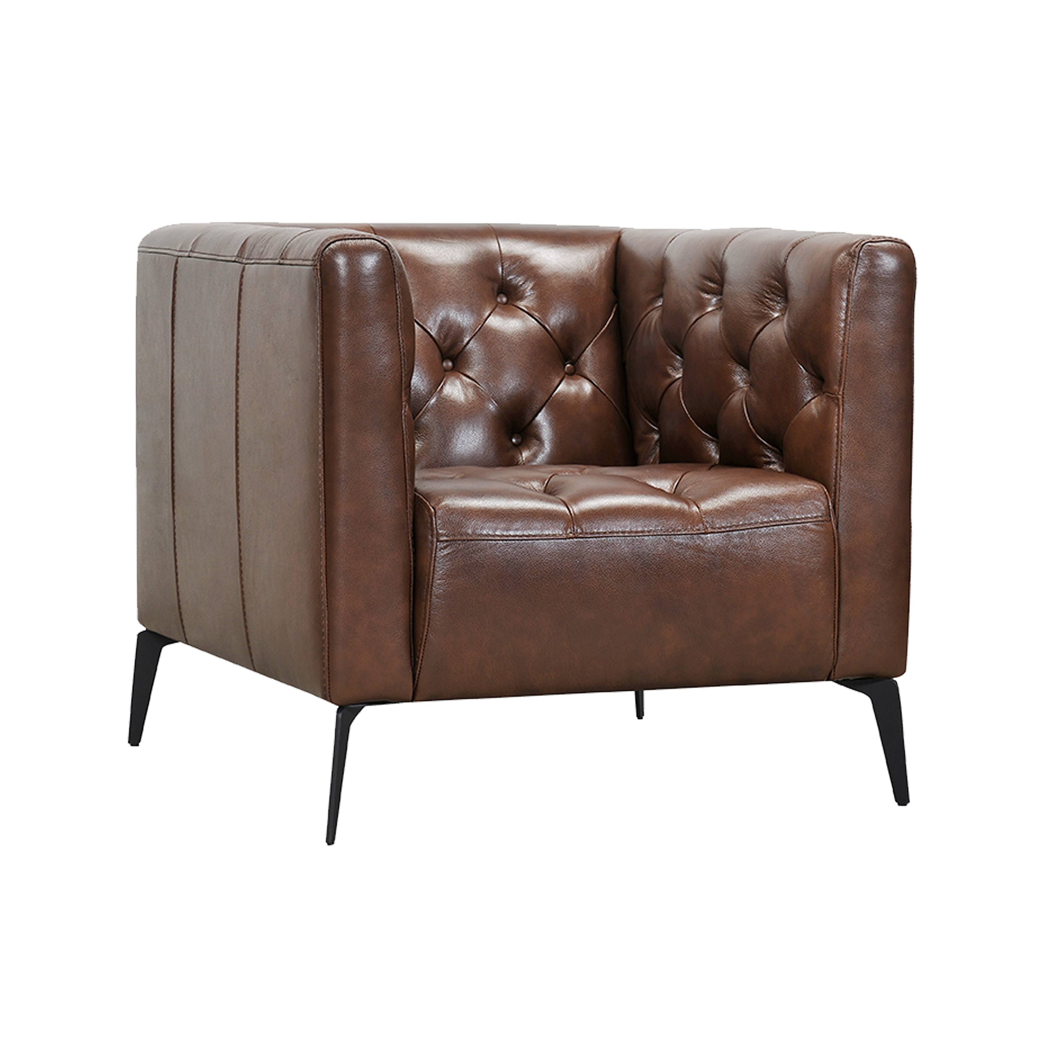 chocolate brown armchair