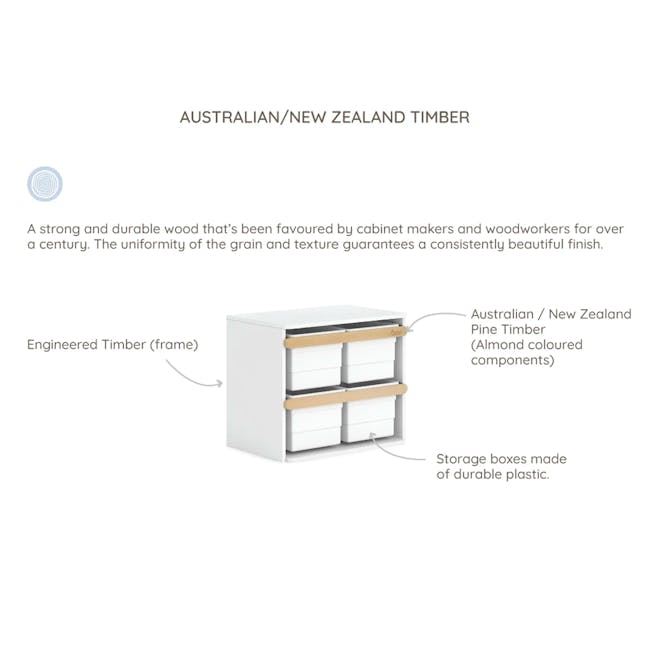 Tidy Toy Cabinet - Barley White & Almond - 3