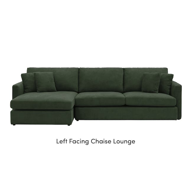 Ashley L-Shaped Lounge Sofa - Olive - 7