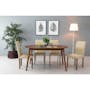Werner Extendable Oval Dining Table 1.5m-2m in Walnut with 4 Riley Dining Chairs in Dark Grey - 6