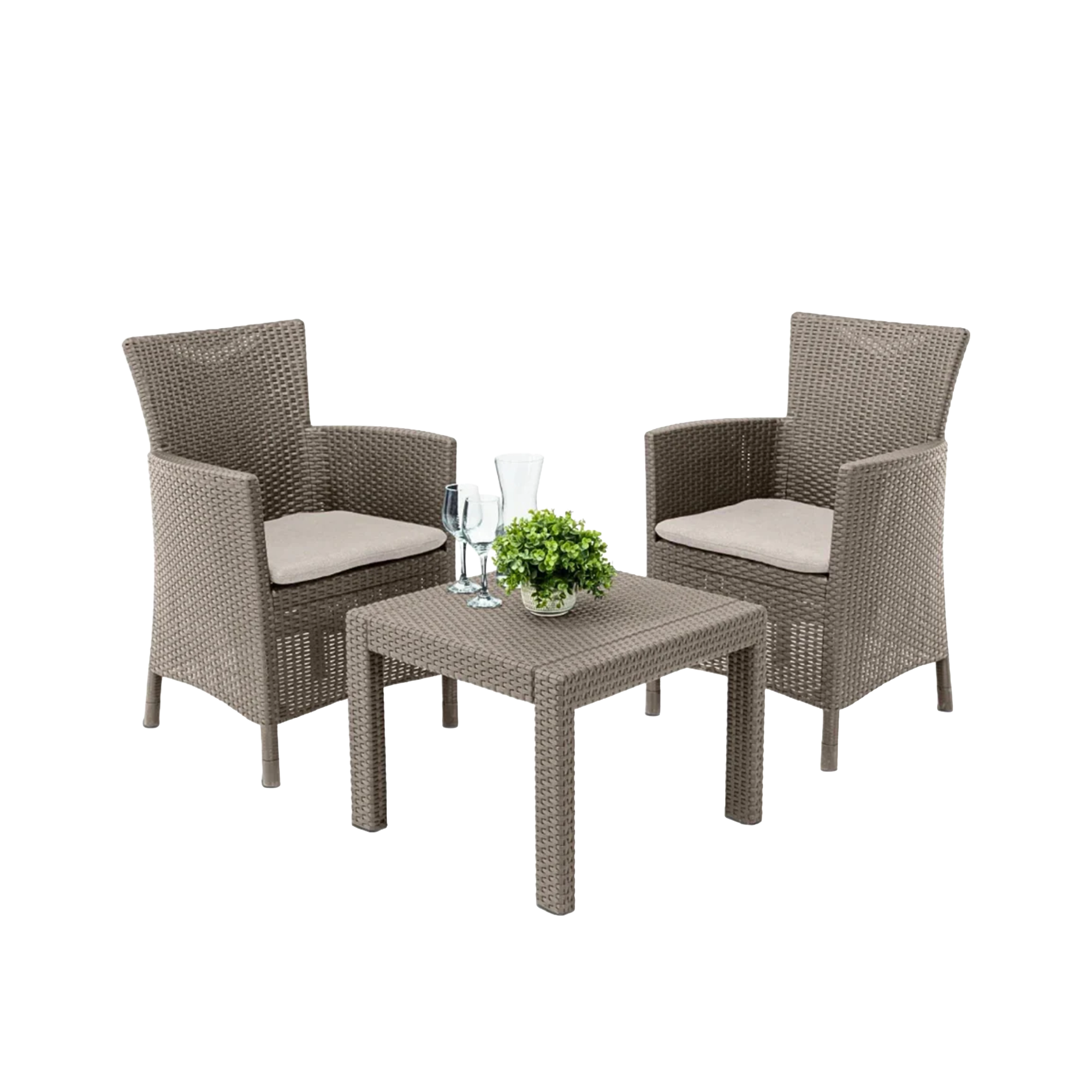 Rosario Balcony Sofa Set - Cappucino