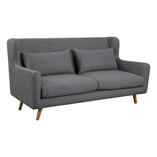 Luke 3 Seater Sofa - Dark Grey (Scratch Resistant) - 1