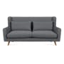 Luke 3 Seater Sofa - Dark Grey (Scratch Resistant) - 8