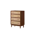 Taya Rattan 4 Drawer Chest - Walnut