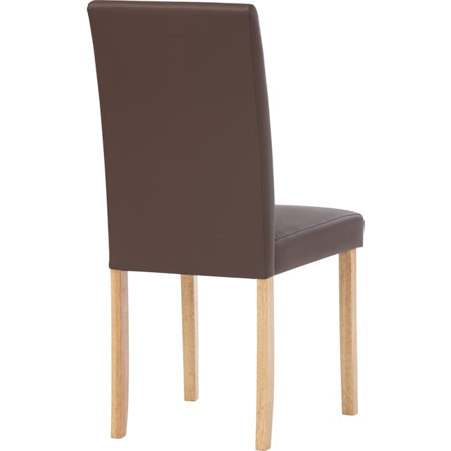 Dahlia Dining Chair - Natural, Mocha (Faux Leather) - 5