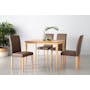 Dahlia Dining Chair - Natural, Mocha (Faux Leather) - 1
