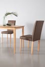 Dahlia Dining Chair - Natural, Mocha (Faux Leather) - 2