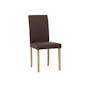 Dahlia Dining Chair - Natural, Mocha (Faux Leather) - 0
