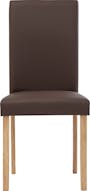 Dahlia Dining Chair - Natural, Mocha (Faux Leather) - 3
