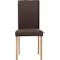 Dahlia Dining Chair - Natural, Mocha (Faux Leather) - 3