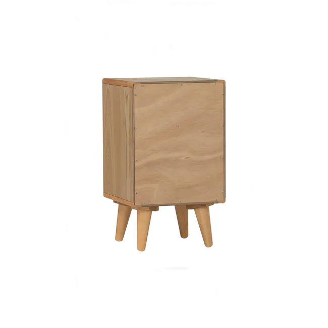 Yale Narrow Bedside Table - Oak - 5