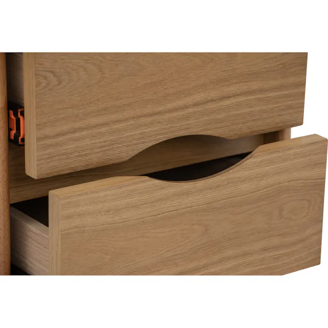 Yale Narrow Bedside Table - Oak - 8