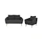 Hana 2 Seater Sofa with Hana Armchair - Charcoal