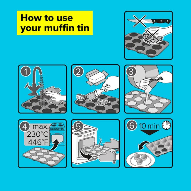Tasty Muffin Tin (2 Sizes) - 6