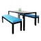 Bondi 3 Pcs Outdoor Dining Set - Blue Cushion