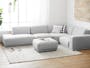 Milan 3 Seater Extended Sofa - Slate (Fabric) - 1