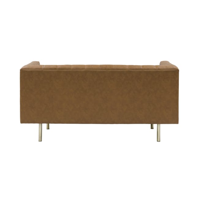 Cadencia 2 Seater Sofa with Cadencia Armchair - Tan (Faux Leather) - 14