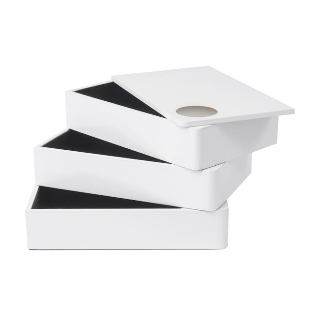 Spindle Storage Box - White - 0