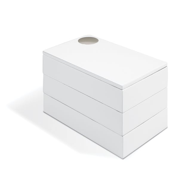 Spindle Storage Box - White - 1