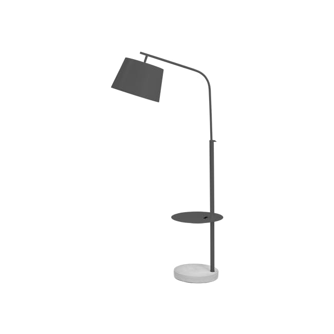 Hudson Floor Lamp with USB Port - Grey - 0