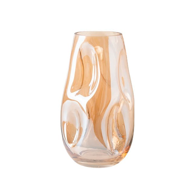 Irregular Glass Vase - Amber (2 Sizes) - 0