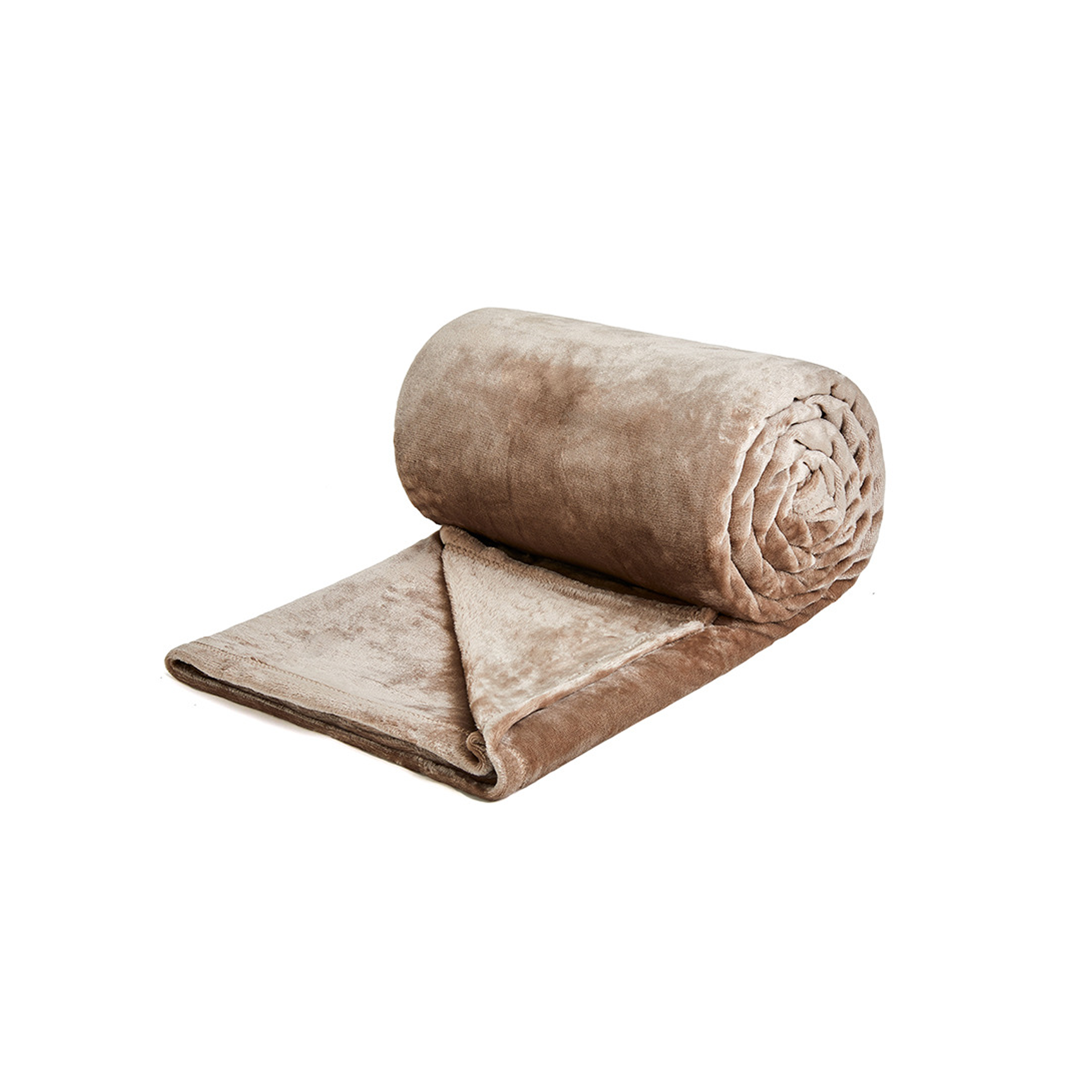 Makayla Velvet Plush Throw Blanket - Camel