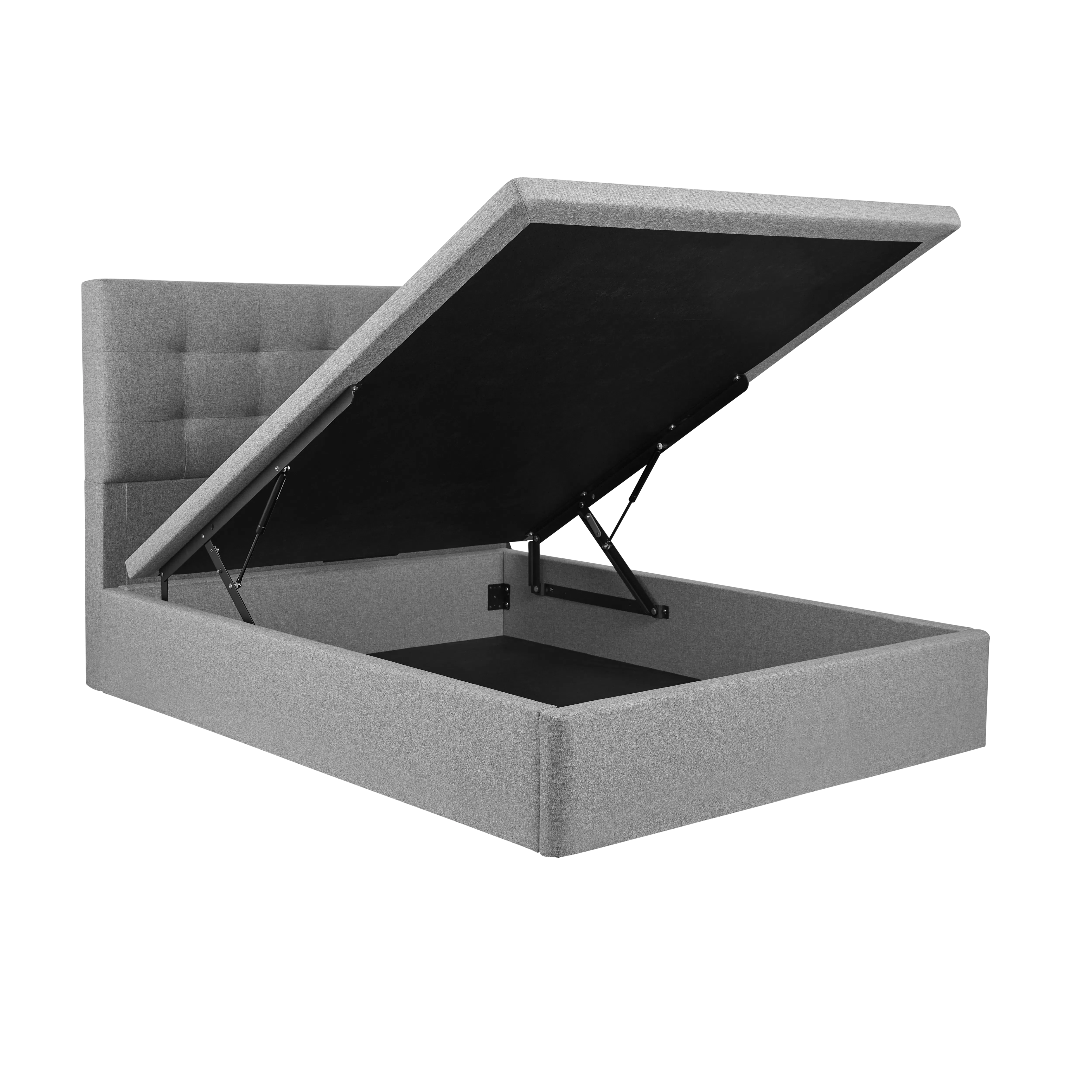 ESSENTIALS Queen Headboard Storage Bed - Latte (Pet Friendly) - 7